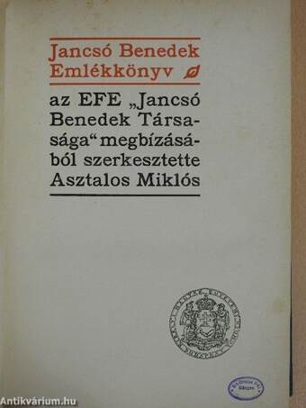 Jancsó Benedek Emlékkönyv