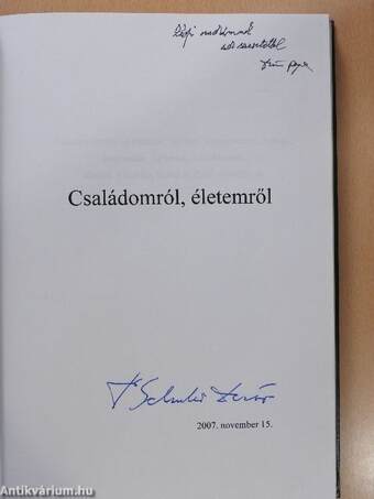 Családomról, életemről (dedikált példány)