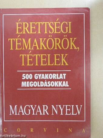 Érettségi témakörök, tételek - Magyar nyelv