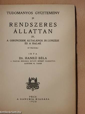 Rendszeres állattan IV.