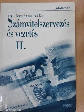 Számvitelszervezés és vezetés II.