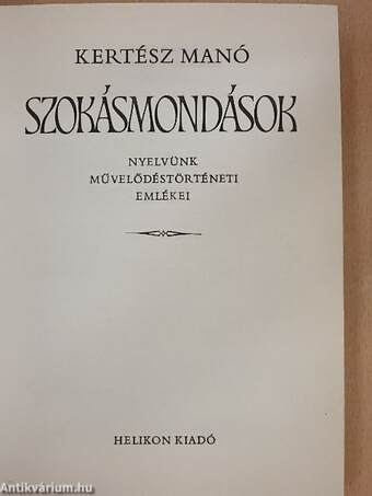 Szokásmondások