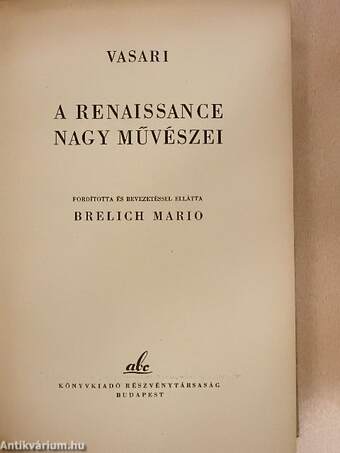 A renaissance nagy művészei