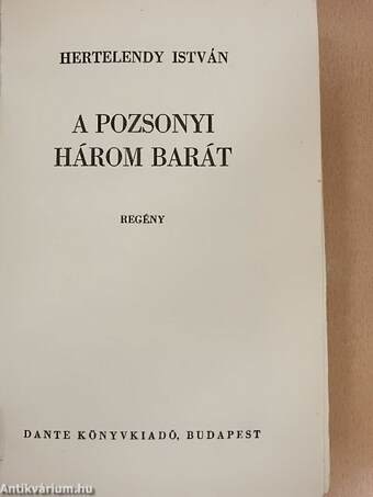 A pozsonyi három barát