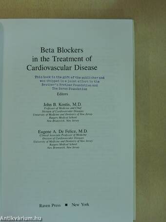 Beta Blockers in the Treatment of Cardiovascular Disease