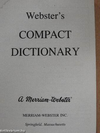 Webster's Compact Dictionary