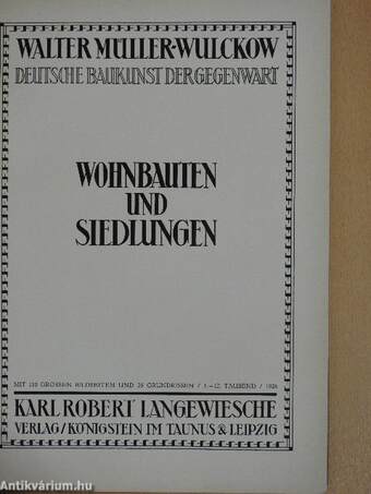 Wohnbauten und Siedlungen (gótbetűs)