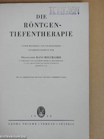 Die Röntgentiefentherapie