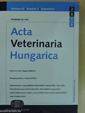 Acta Veterinaria Hungarica September 2015