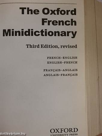 The Oxford French Minidictionary