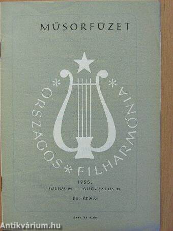 Országos Filharmónia Műsorfüzet 1955/28.