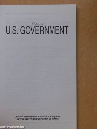 Outline of U. S. Government