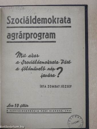Szociáldemokrata agrárprogram