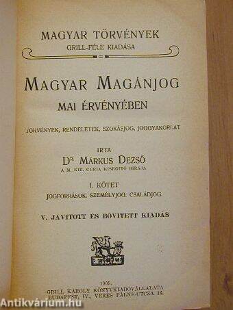 Magyar magánjog I.