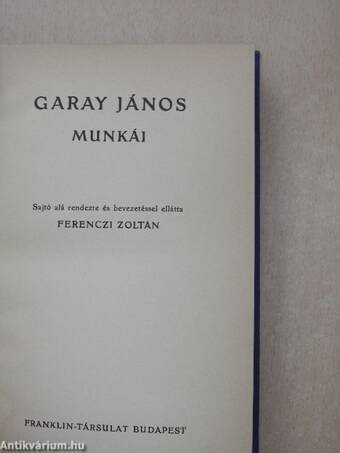 Garay János munkái