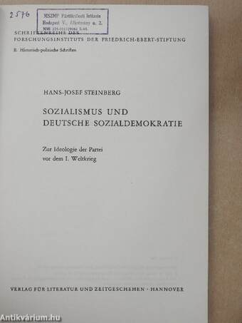 Sozialismus und Deutsche Sozialdemokratie