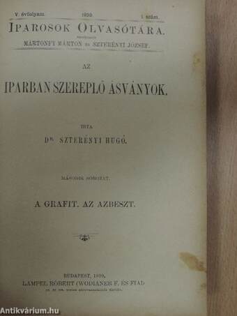 Iparosok olvasótára 1899/1-10.