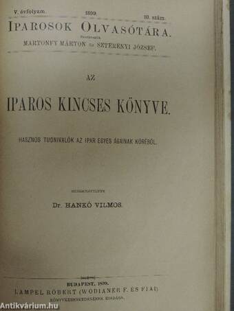 Iparosok olvasótára 1899/1-10.