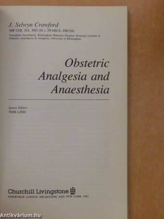 Obstetric Analgesia and Anaesthesia