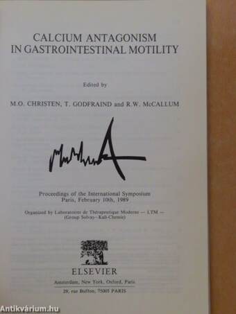 Calcium Antagonism in Gastrointestinal Motility