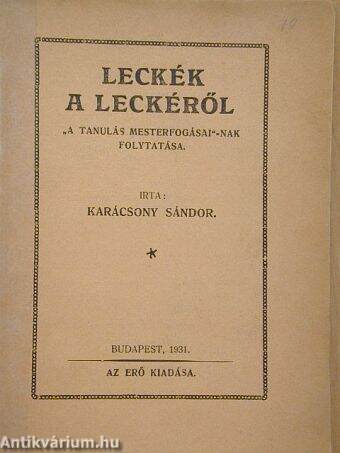 Leckék a leckéről