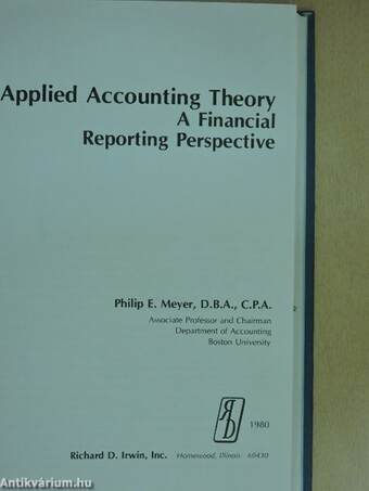 Applied Accounting Theory