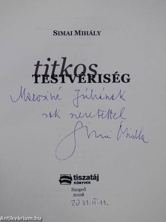 Titkos testvériség (dedikált példány)