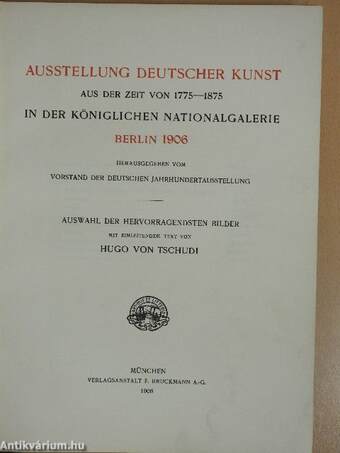 Ausstellung deutscher Kunst aus der Zeit von 1775-1875