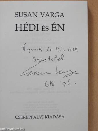 Hédi és én (dedikált példány)