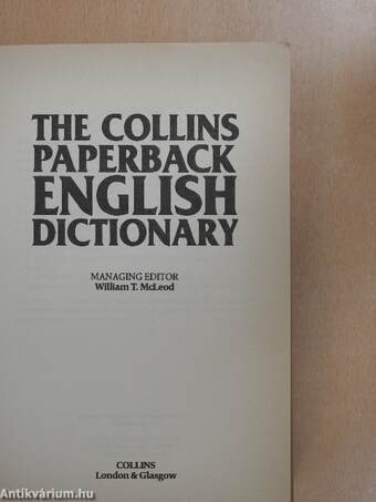 The Collins Paperback English Dictionary