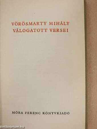 Vörösmarty Mihály válogatott versei