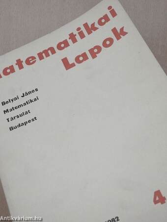 Matematikai Lapok 1978-1982.