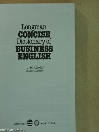 Longman Concise Dictionary of Business English