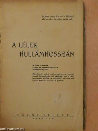 A lélek hullámhosszán (rossz állapotú)