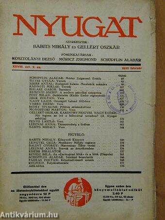 Nyugat 1935. február