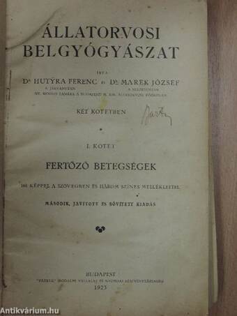 Állatorvosi belgyógyászat I. (rossz állapotú)