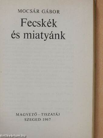 Fecskék és miatyánk (dedikált példány)