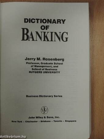 Dictionary of Banking