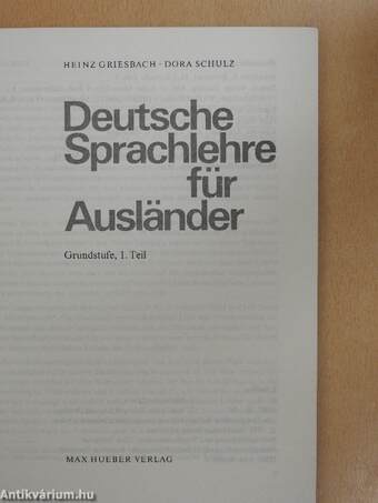 Deutsche Sprachlehre für Ausländer 1.