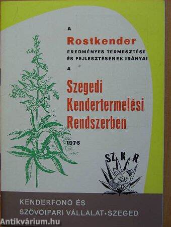 A Rostkender eredményes termesztése és fejlesztésének irányai a Szegedi Kendertermelési Rendszerben