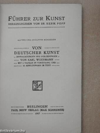 Von Deutscher Kunst XI-XII.