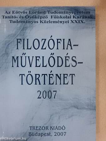 Filozófia-Művelődés-Történet 2007