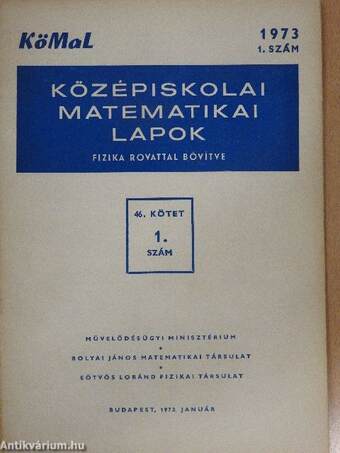 Középiskolai matematikai lapok 1973/1-10.