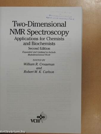 Two-Dimensional NMR Spectroscopy