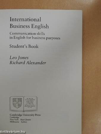 International Business English - Student's Book