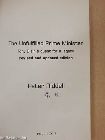 The Unfulfilled Prime Minister