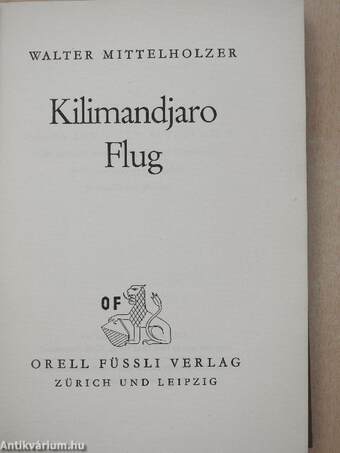 Kilimandjaro Flug