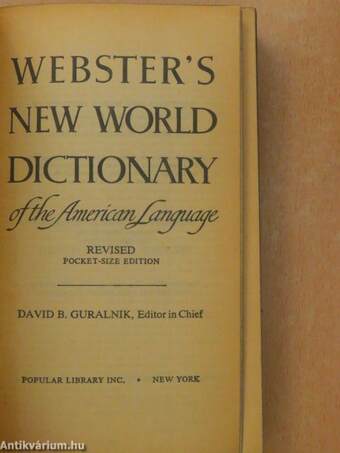 Webster's New World Dictionary of the American Language