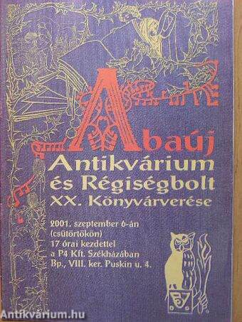 Abaúj Antikvárium és Régiségbolt XX. könyvárverése