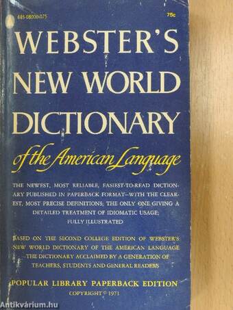 Webster's New World Dictionary of the American Language